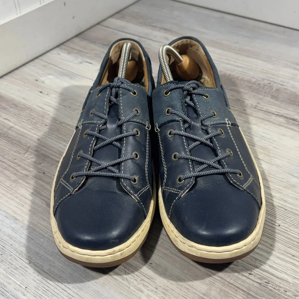 Born Men's Marius Boat Shoes Navy Blue Leather Size‎ 11M EUC